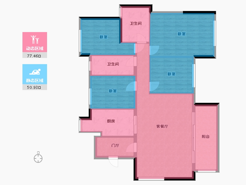 四川省-成都市-朗基香樾府-117.10-户型库-动静分区