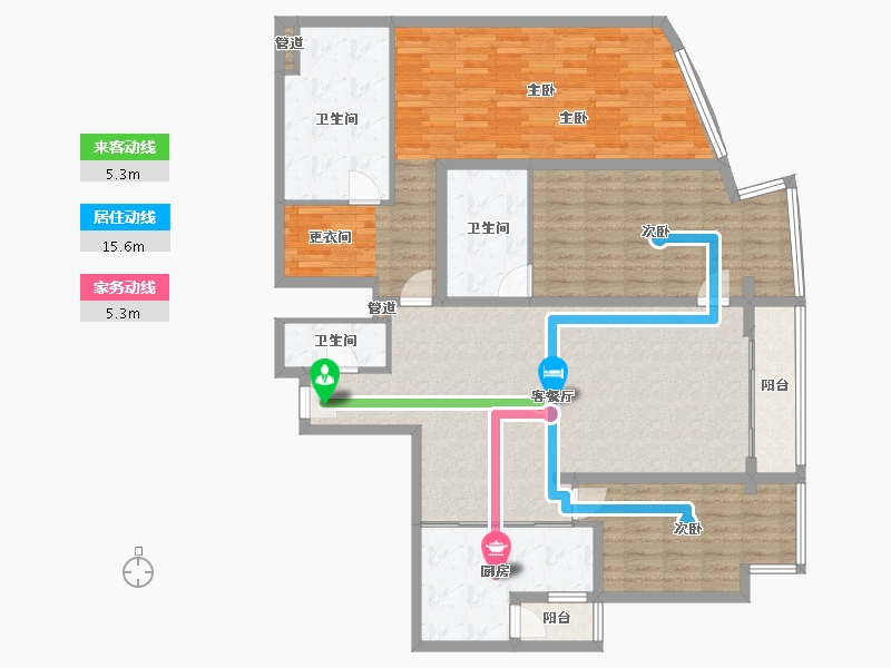 云南省-昆明市-永和府-143.42-户型库-动静线