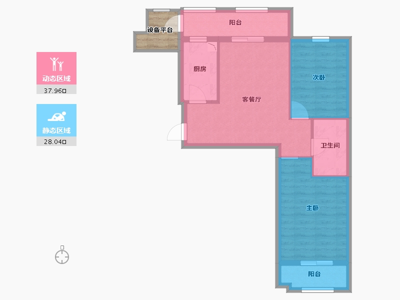 河北省-廊坊市-世嘉·正园-61.44-户型库-动静分区