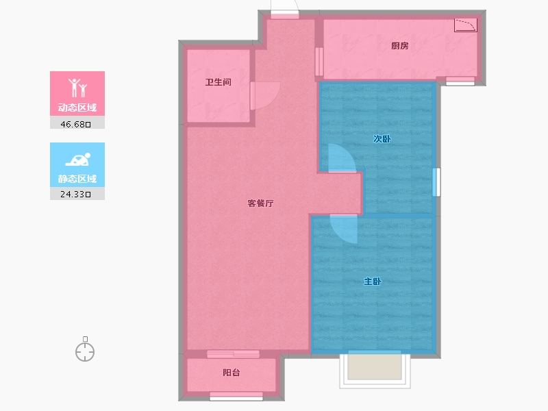 河北省-廊坊市-中建·高街国际-64.00-户型库-动静分区