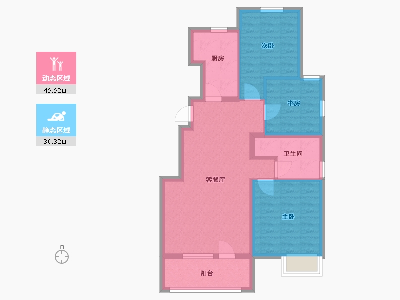 河北省-廊坊市-首开·国风悦都-71.20-户型库-动静分区