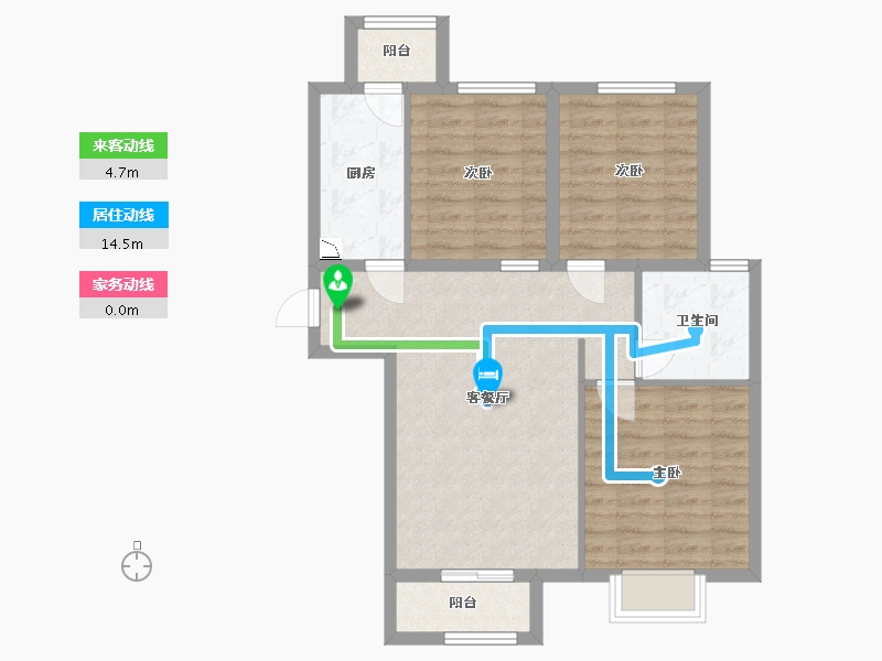 河北省-廊坊市-中建·高街国际-76.01-户型库-动静线