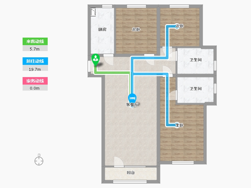 河北省-保定市-绿城诚园-101.00-户型库-动静线