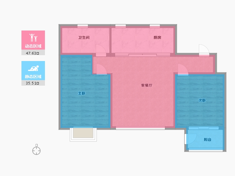 河北省-沧州市-金域华城-75.00-户型库-动静分区