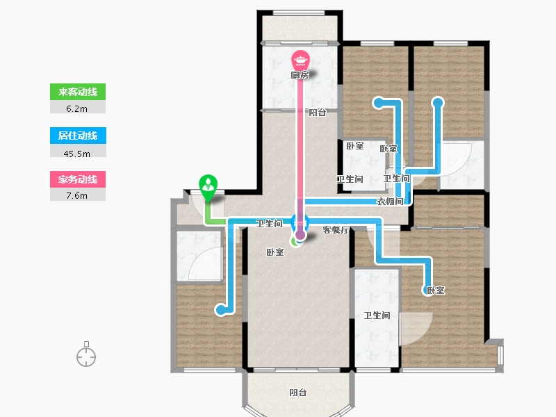 山西省-太原市-太原星河湾5号园-212.04-户型库-动静线