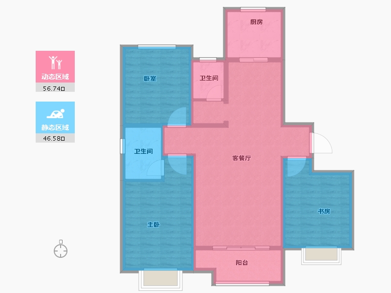 河北省-石家庄市-城南尚府-93.40-户型库-动静分区