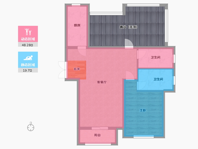 河北省-廊坊市-廊坊新世界中心-80.00-户型库-动静分区