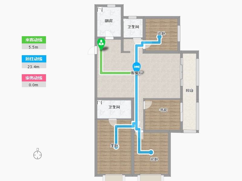 山西省-太原市-当代城ΜΟΜΛ-118.02-户型库-动静线