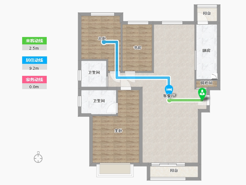 河北省-廊坊市-中建·高街国际-103.20-户型库-动静线