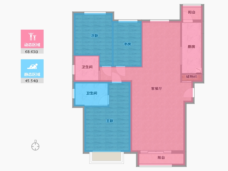 河北省-廊坊市-中建·高街国际-103.20-户型库-动静分区