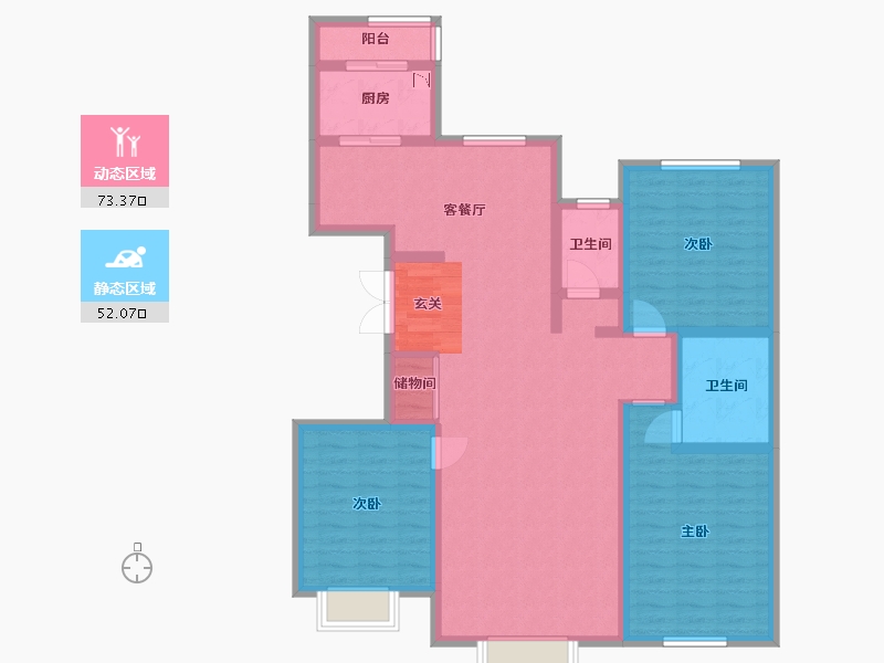 河北省-廊坊市-大学里峰尚-112.09-户型库-动静分区