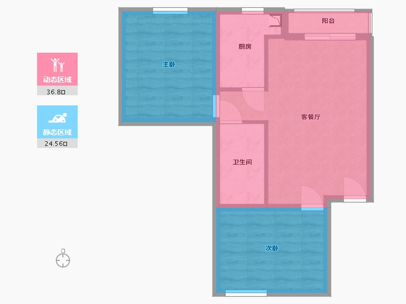 河北省-廊坊市-凡尔赛公馆-54.54-户型库-动静分区