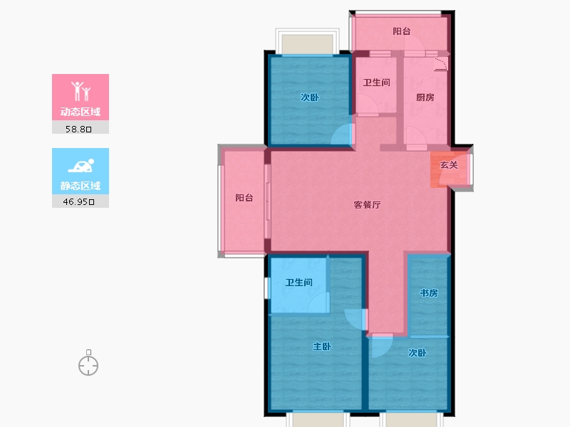 云南省-昆明市-金科阳光里-92.77-户型库-动静分区