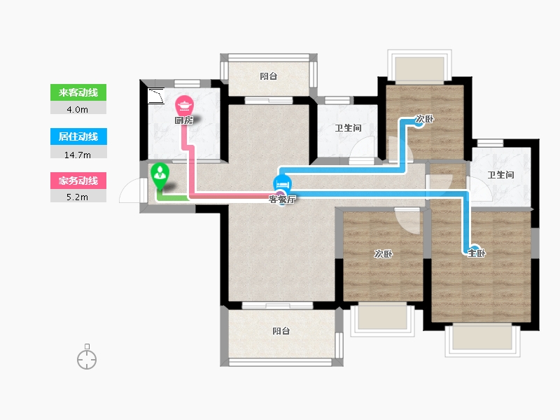 四川省-成都市-昆明恒大文化旅游城-72.53-户型库-动静线