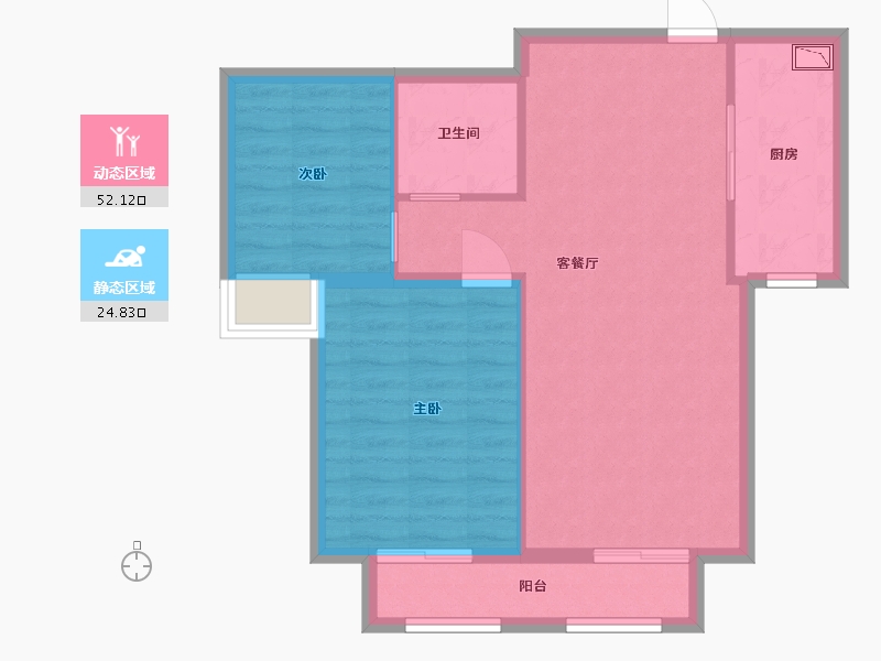 河北省-廊坊市-中建·高街国际-69.60-户型库-动静分区