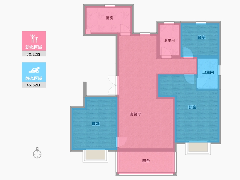 山西省-运城市-和熙晟都-93.93-户型库-动静分区