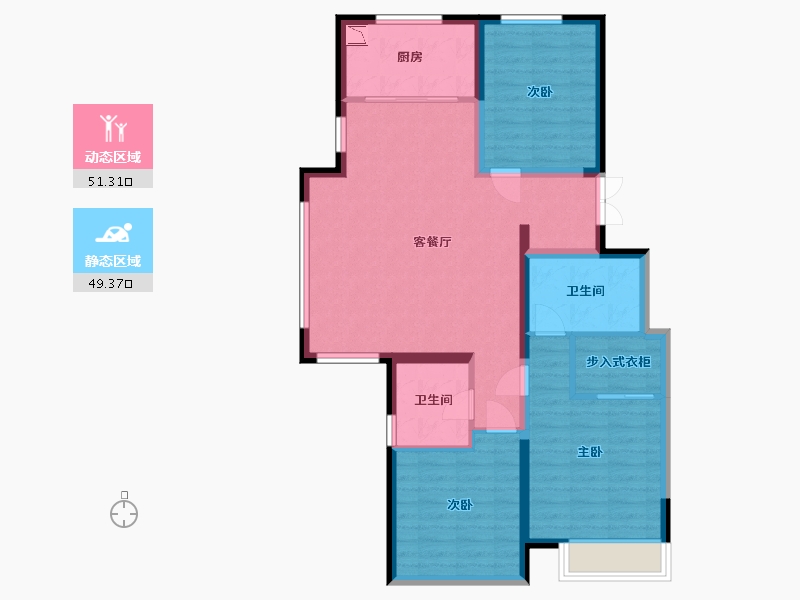 河北省-保定市-K2玉兰湾-90.00-户型库-动静分区