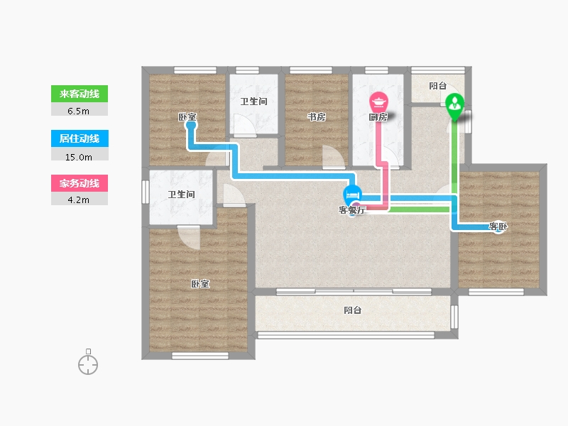 云南省-昆明市-蓝光雍锦府-101.32-户型库-动静线