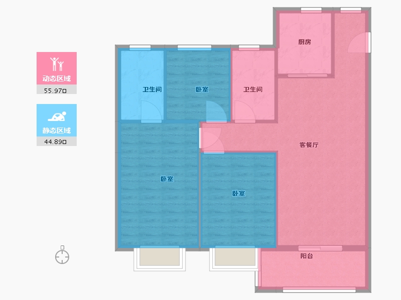 山西省-太原市-中国铁建·青秀嘉苑-92.00-户型库-动静分区