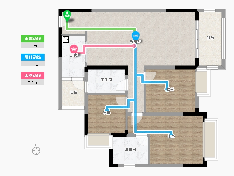 四川省-成都市-河畔府邸-92.16-户型库-动静线