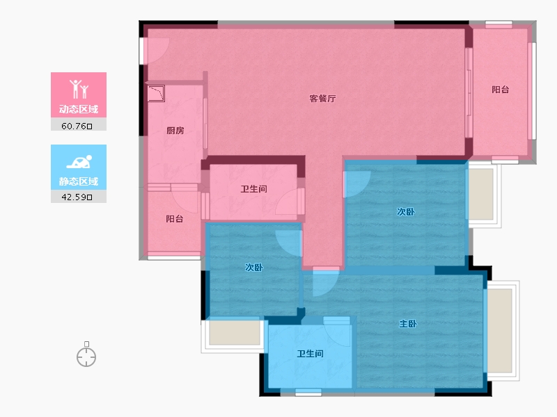 四川省-成都市-河畔府邸-92.16-户型库-动静分区