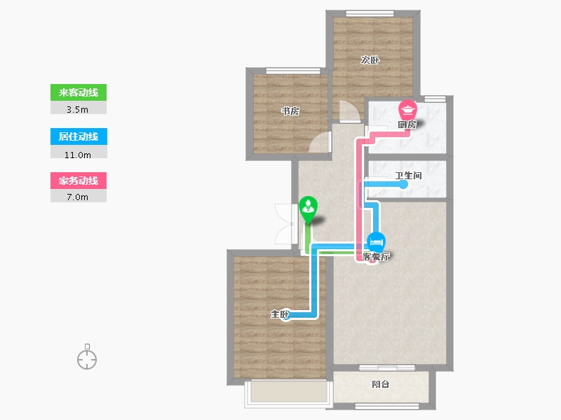 河北省-廊坊市-中远·泷玺臺-79.21-户型库-动静线