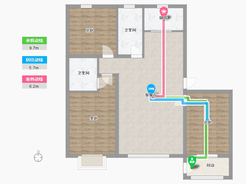 河北省-沧州市-金域华城-98.84-户型库-动静线