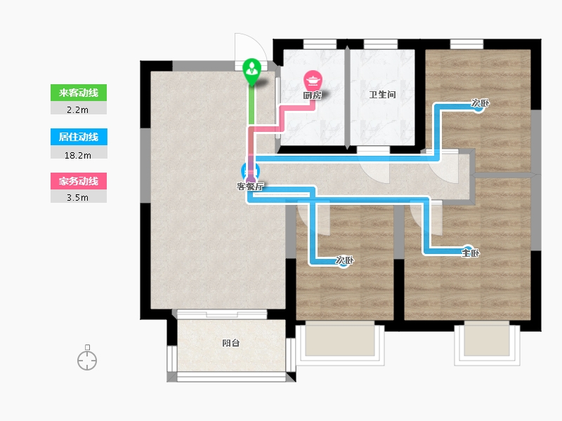 河北省-沧州市-中梁观沧海-58.07-户型库-动静线