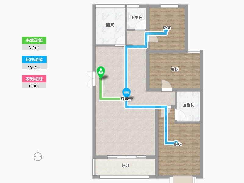 河北省-邢台市-龙城仕家-89.51-户型库-动静线