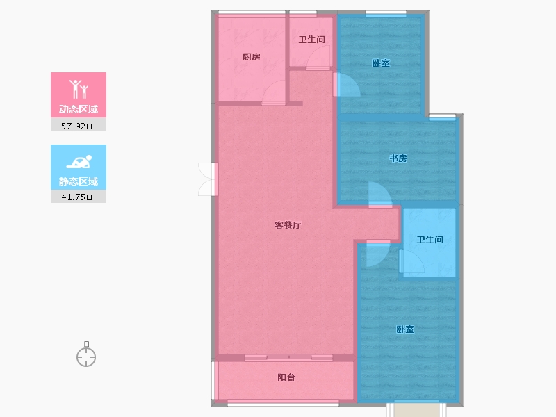 河北省-邢台市-龙城仕家-89.51-户型库-动静分区