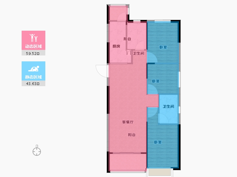 山西省-太原市-太原恒大山水城-94.42-户型库-动静分区