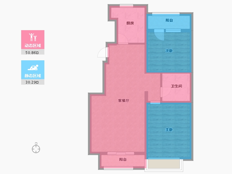 河北省-廊坊市-中远·泷玺臺-72.01-户型库-动静分区