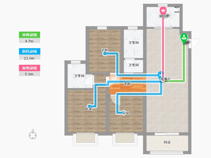 山西省-太原市-纳丹堡-79.68-户型库-动静线