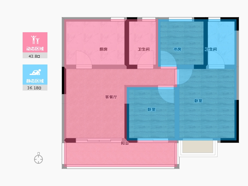 云南省-昆明市-红星天悦-70.00-户型库-动静分区