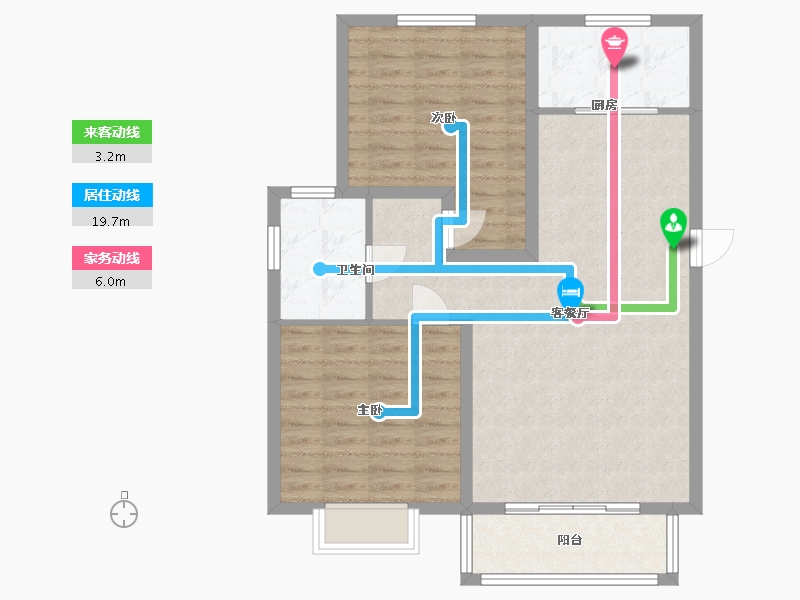 河北省-廊坊市-裕隆公寓二期-83.00-户型库-动静线