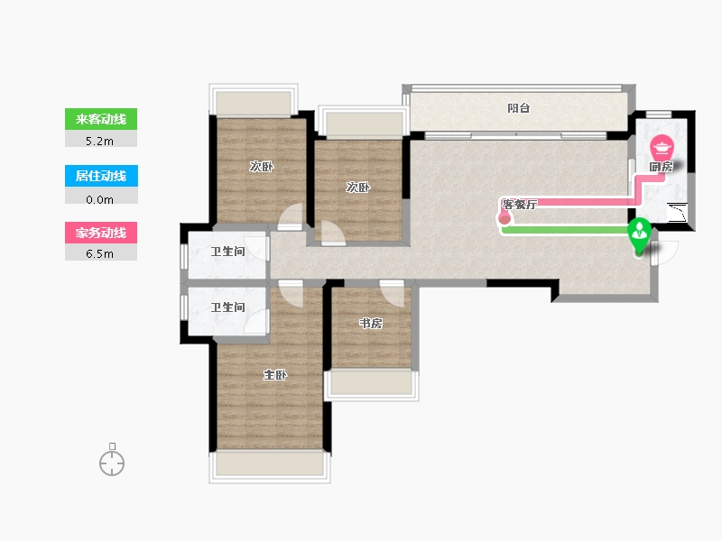 四川省-成都市-新希望锦麟府-102.67-户型库-动静线