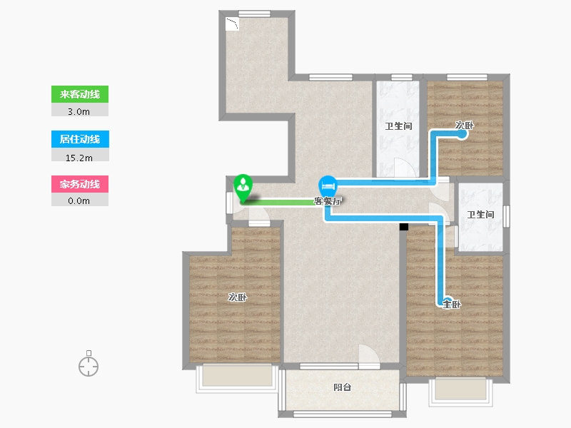 河北省-保定市-中景华庭C区-108.04-户型库-动静线