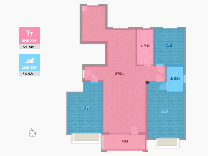 河北省-保定市-中景华庭C区-108.04-户型库-动静分区