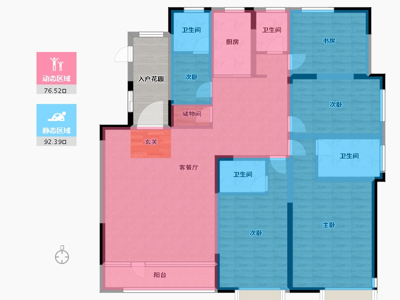 河北省-唐山市-新天地鹭港21区东-159.24-户型库-动静分区