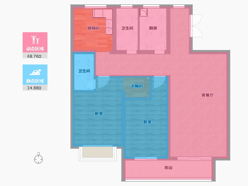 河北省-邯郸市-旭坤澜山悦府-92.08-户型库-动静分区