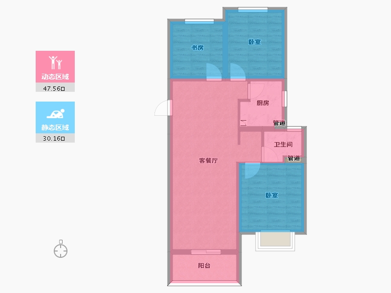 山西省-太原市-融信·时光之城-69.11-户型库-动静分区