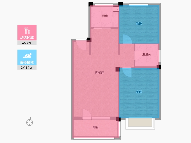 河北省-保定市-中景华庭C区-69.00-户型库-动静分区