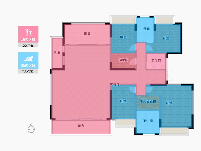 云南省-昆明市-佳湖熹祥苑-182.31-户型库-动静分区