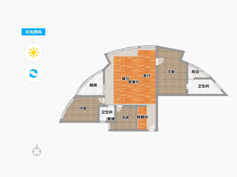 云南省-昆明市-永和府-125.48-户型库-采光通风