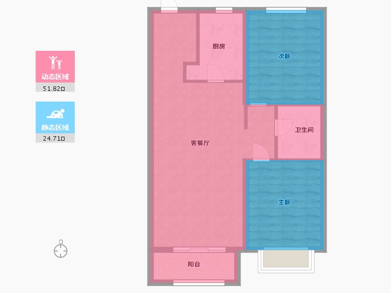 河北省-廊坊市-东岳润科花园-68.80-户型库-动静分区