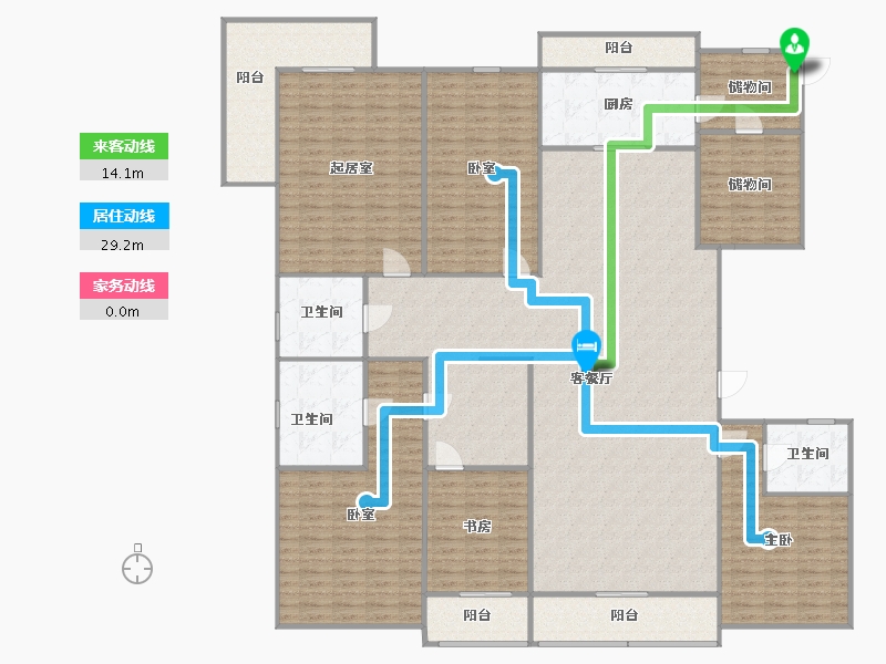 山西省-太原市-建投 · 祥澐府-242.69-户型库-动静线