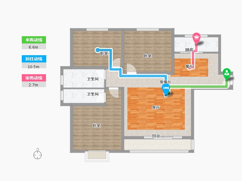 山西省-运城市-中建·城市花园-131.15-户型库-动静线