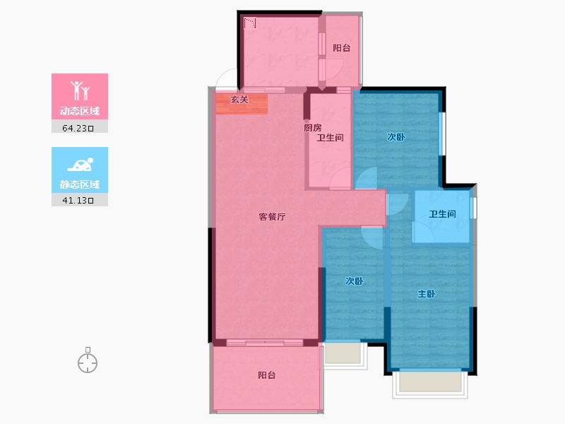 广西壮族自治区-柳州市-恒大御景湾-95.22-户型库-动静分区