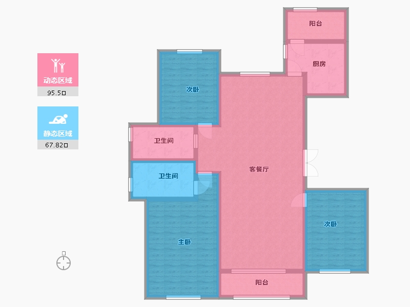 河北省-廊坊市-廊坊新世界中心-148.00-户型库-动静分区