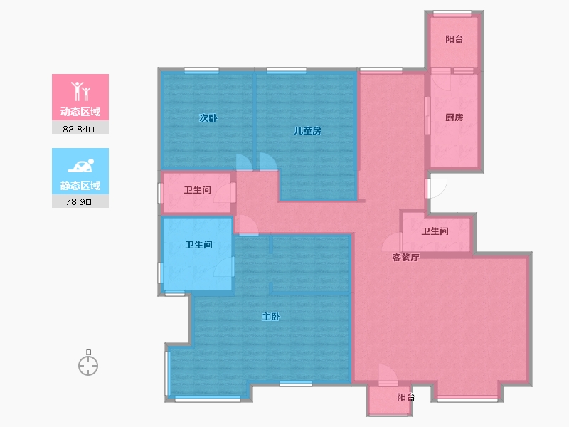 河北省-廊坊市-大学里峰尚-151.55-户型库-动静分区